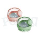 Premium Shampoo Dispenser Massage Bath Brush Round Shape