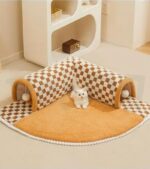 Premium Multifunctional 2-in-1 Extensible Cat Tunnel Tube Bed House with Hanging Plush Toy - Image 2