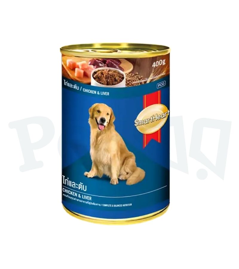 SmartHeart Adult Dog Can Food Chicken & Liver 400g SmartHeart Adult Dog Can Food Chicken & Liver 400g - Image 1